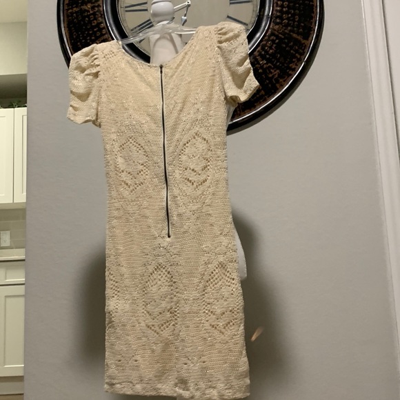 Vintage XX1 Gold Lace Mini Dress NWOT - Picture 5 of 6